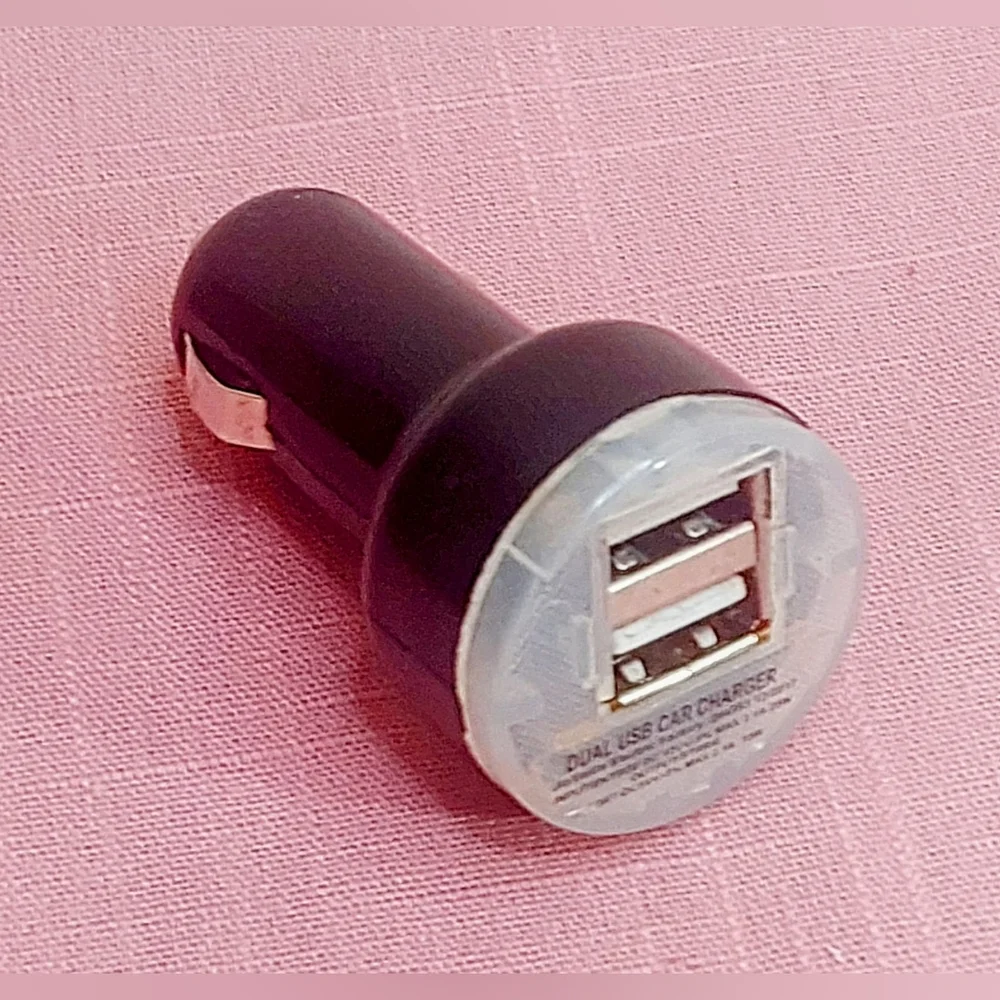 Dual USB Car Charger | USB | Black | Power Supply |Cigarette Lighter | Charger |